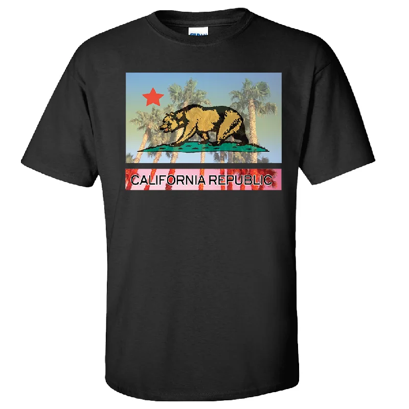 Embroidered Women T Shirt with Intricate DetailsCalifornia Republic Palm Tree Bear Asst Colors T-shirt/tee Embroidered Women T Shirt with Intricate DetailsCalifornia Republic Palm Tree Bear Asst Colors T-shirt/tee