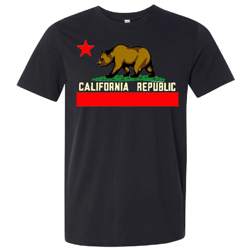 V - Neck Women T Shirt to Enhance the NecklineCalifornia State Flag Borderless Asst Colors Mens Lightweight Fitted T-Shirt/tee V - Neck Women T Shirt to Enhance the NecklineCalifornia State Flag Borderless Asst Colors Mens Lightweight Fitted T-Shirt/tee