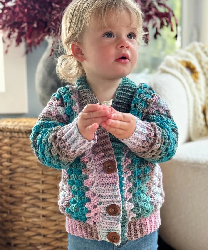 hand knitted women cardigan with artisanal charmChildren's Cascade Cardigan