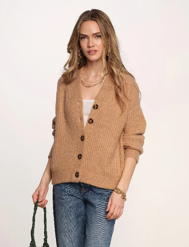 Split - Hem Women's Linen Blend Sweaters for Springdonny cardi