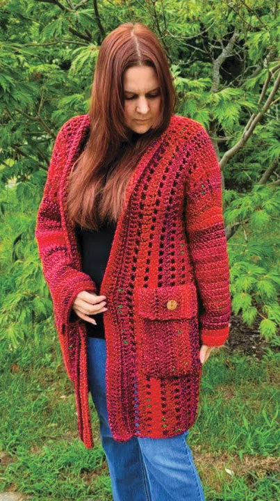 hooded women cardigan for added warmth and styleEasy Crochet Cardigan