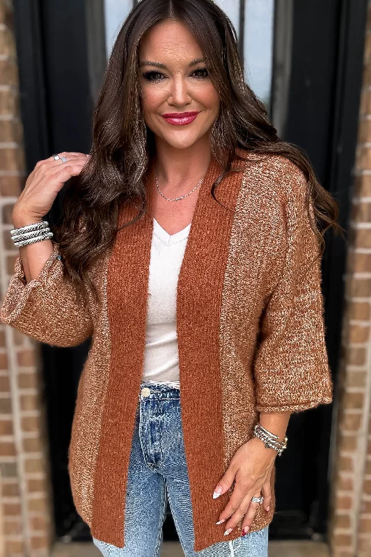 boyfriend style women cardigan for a relaxed fitFall Is In The Air Rust Colorblock Cardigan boyfriend style women cardigan for a relaxed fitFall Is In The Air Rust Colorblock Cardigan
