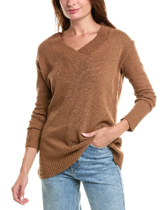 High - Low Hem Women's Cashmere - Blended SweatersFemme Society Pullover