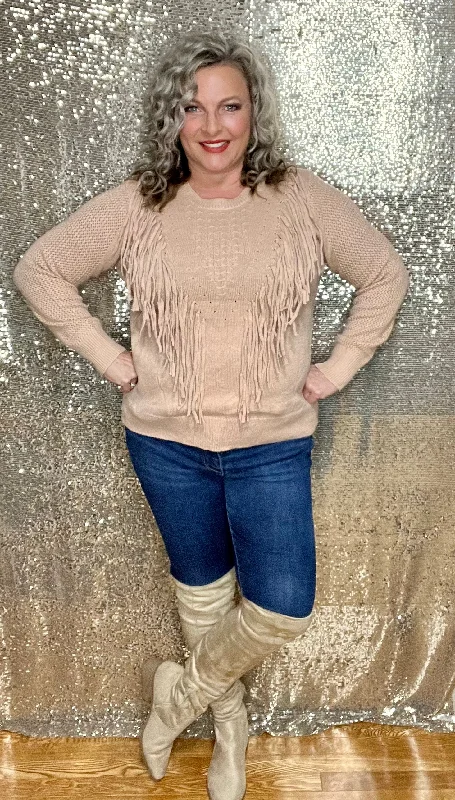 Plus Size Women's Embroidered Sweaters in Ethnic StylesFun With Fringe Sweater (IN STOCK) Plus Size Women's Embroidered Sweaters in Ethnic StylesFun With Fringe Sweater (IN STOCK)