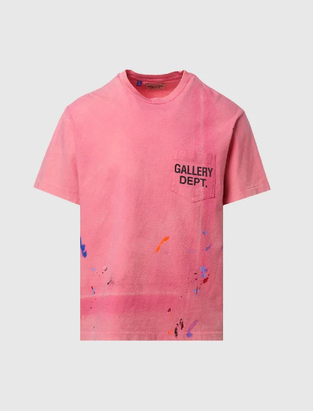 Crew Neck Women T Shirt with a Timeless DesignVINTAGE LOGO PAINTED TEE