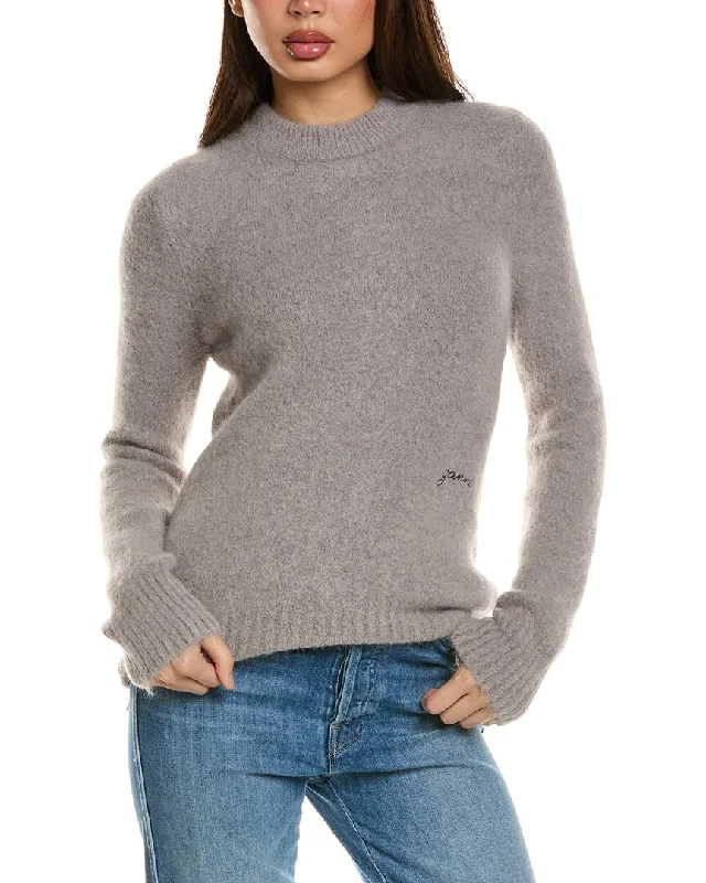 long length women cardigan with side slitsGANNI Alpaca & Wool-Blend Cardigan