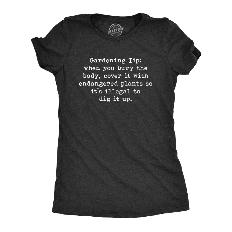 Floral Print Women T Shirt for a Feminine TouchGardening Tip Women's T Shirt