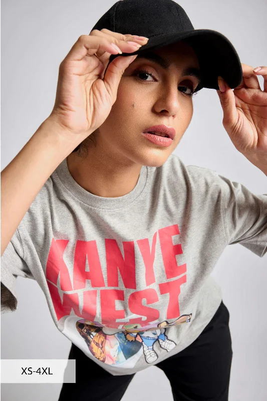 Graphic Print Women T Shirt for a Trendy StatementGrey Melange Best Of Ye Oversized T-shirt Graphic Print Women T Shirt for a Trendy StatementGrey Melange Best Of Ye Oversized T-shirt