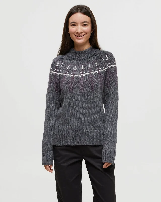 Plus Size Women's Belted Cable Knit SweatersHighline Wool Intarsia Sweater