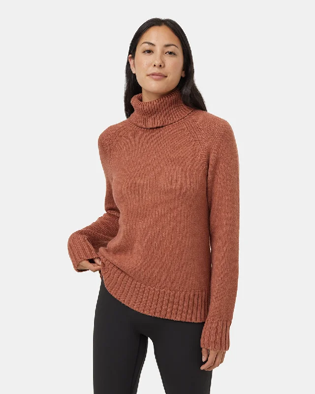 Plus Size Women's Side - Slit Sweaters in Bold SolidsHighline Wool Turtleneck Sweater Plus Size Women's Side - Slit Sweaters in Bold SolidsHighline Wool Turtleneck Sweater