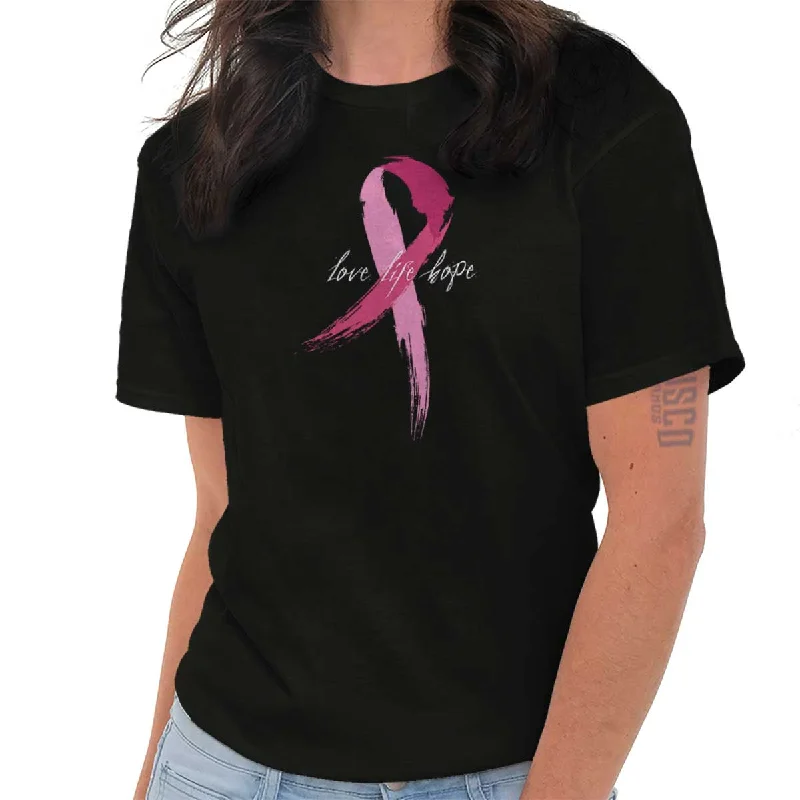 Embroidered Women T Shirt with Intricate DetailsBreast Cancer Awareness T Shirt