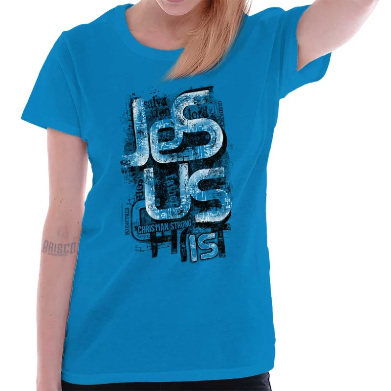 Pocketed Women T Shirt for Added FunctionalityJesus Christ Ladies T Shirt