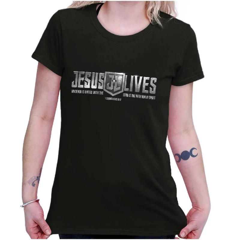 Floral Print Women T Shirt for a Feminine TouchJesus Lives Ladies T Shirt