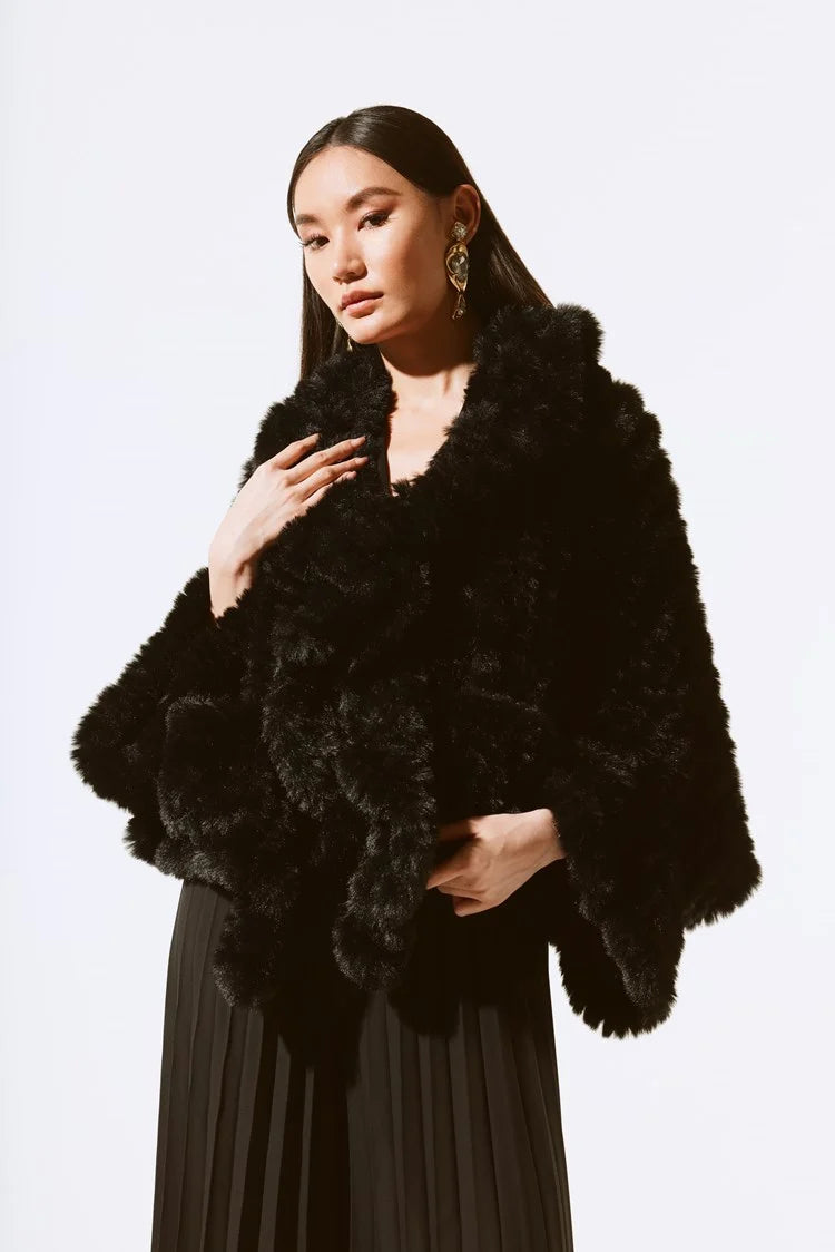 Short Sleeve Women's Cotton Blend Sweaters in Pastel ColorsJoseph Ribkoff Black Faux Fur Cover-up Short Sleeve Women's Cotton Blend Sweaters in Pastel ColorsJoseph Ribkoff Black Faux Fur Cover-up