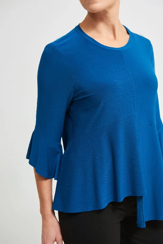 Tie - Front Women's Lambswool Sweaters in Pastel HuesJoseph Ribkoff Pleated Hem & Sleeve Top Tie - Front Women's Lambswool Sweaters in Pastel HuesJoseph Ribkoff Pleated Hem & Sleeve Top