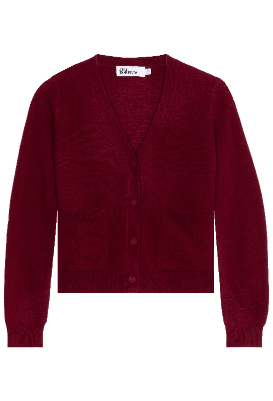 hand knitted women cardigan with artisanal charmSweetie V-Neck Cardigan