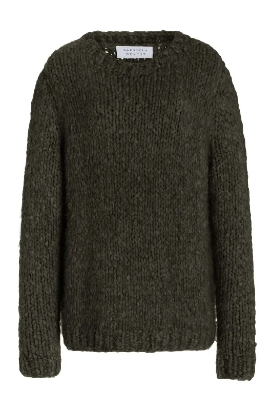Plus Size Women's Side - Slit Sweaters in Bold SolidsLawrence Knit Sweater in Olive Welfat Cashmere Plus Size Women's Side - Slit Sweaters in Bold SolidsLawrence Knit Sweater in Olive Welfat Cashmere