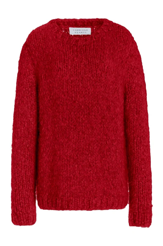 Plus Size Women's Belted Cable Knit SweatersLawrence Knit Sweater in Red Welfat Cashmere Plus Size Women's Belted Cable Knit SweatersLawrence Knit Sweater in Red Welfat Cashmere