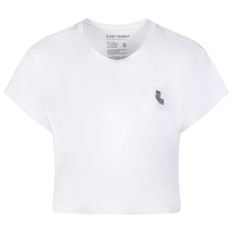 Puff Sleeve Women T Shirt for a Fashion - Forward LookLIV Golf | Women's Crop Tee - White Puff Sleeve Women T Shirt for a Fashion - Forward LookLIV Golf | Women's Crop Tee - White