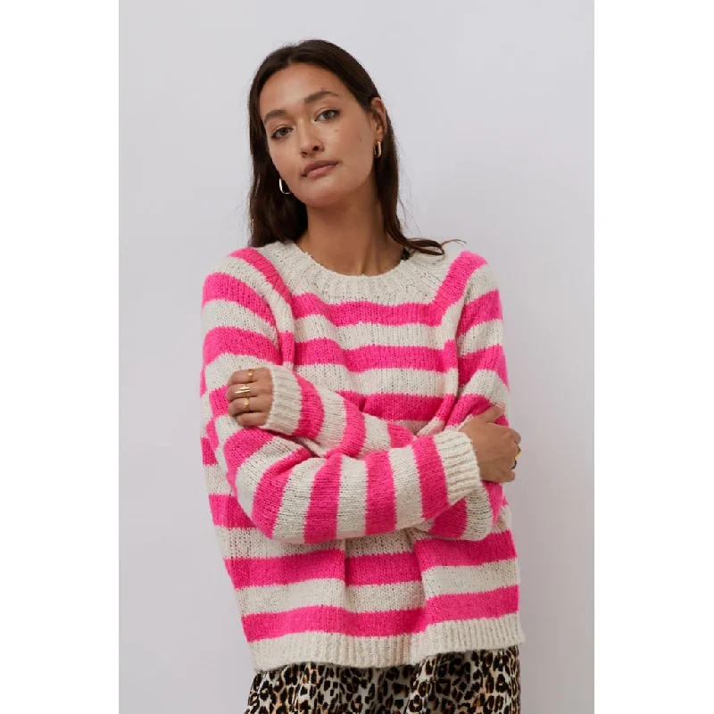 Women's Long Sleeve Turtleneck Cashmere SweatersLollys Laundry Neon Pink Jobel Jumper Women's Long Sleeve Turtleneck Cashmere SweatersLollys Laundry Neon Pink Jobel Jumper