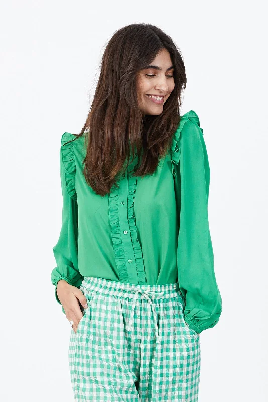 Plus Size Women's Ruffled Hem Sweaters in Floral PrintsLollys Laundry Sue Shirt
