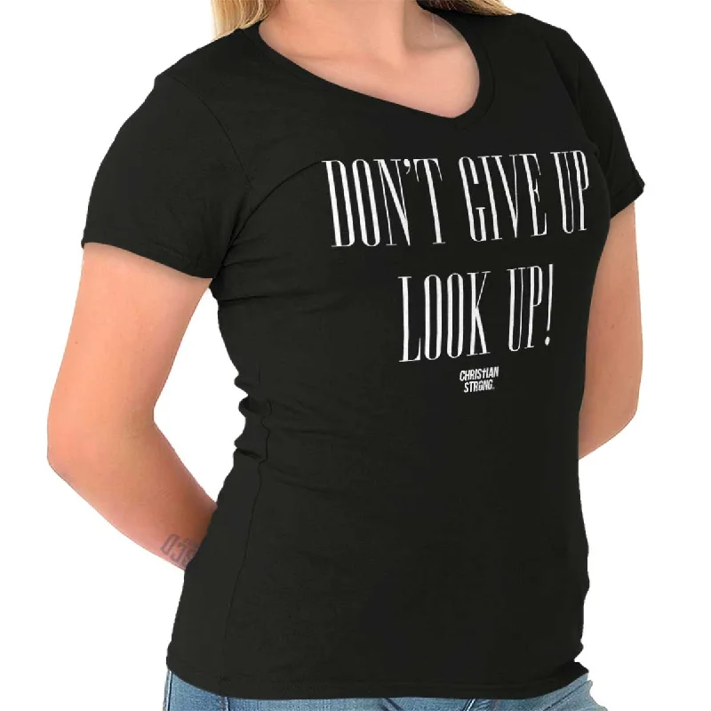 V - Neck Women T Shirt to Enhance the NecklineLook Up Junior Fit V-Neck T Shirt