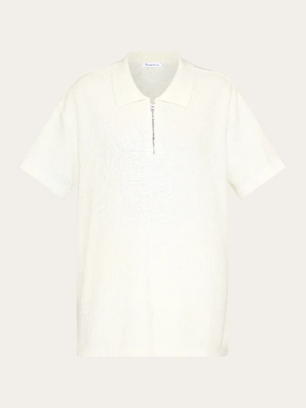Sleeveless Women T Shirt for Summer ComfortLoose short sleeve polo - GOTS/Vegan - Egret Sleeveless Women T Shirt for Summer ComfortLoose short sleeve polo - GOTS/Vegan - Egret