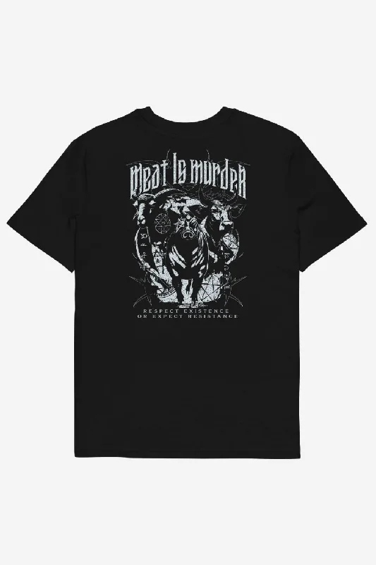Long Sleeve Women T Shirt for Cooler WeatherMeat is M*rder Unisex T-Shirt (back)