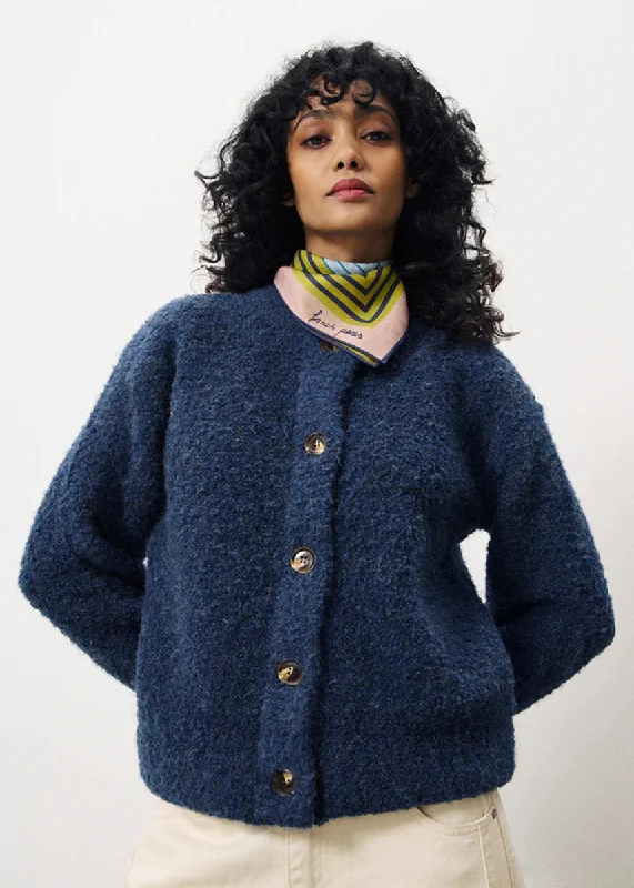 cashmere blend women cardigan for a luxurious feelMegane Cardigan - Bleu Marine