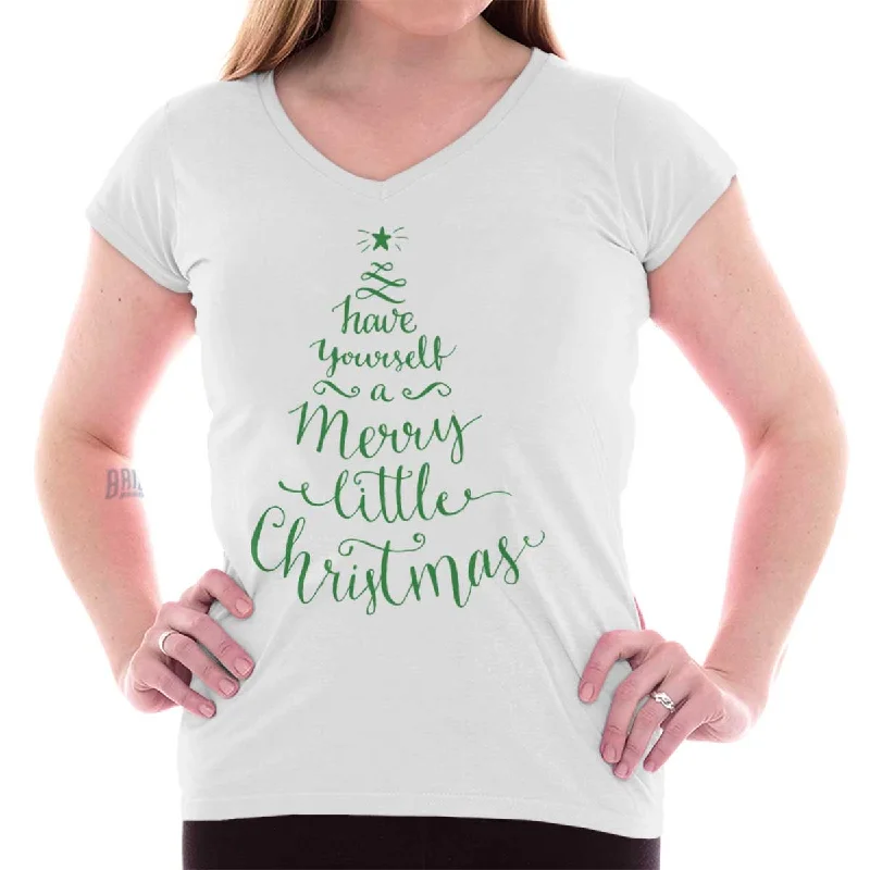 Plus Size Women T Shirt for a Comfortable and Flattering FitMerry Little Christmas Junior Fit V-Neck T-Shirt Plus Size Women T Shirt for a Comfortable and Flattering FitMerry Little Christmas Junior Fit V-Neck T-Shirt