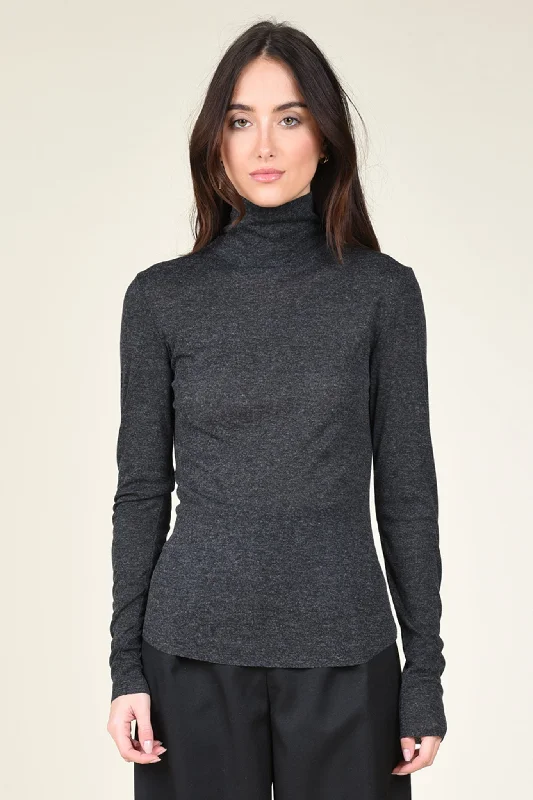 Tie - Front Women's Lambswool Sweaters in Pastel HuesMolly Bracken Ladies Hi Neck Knitted Sweater