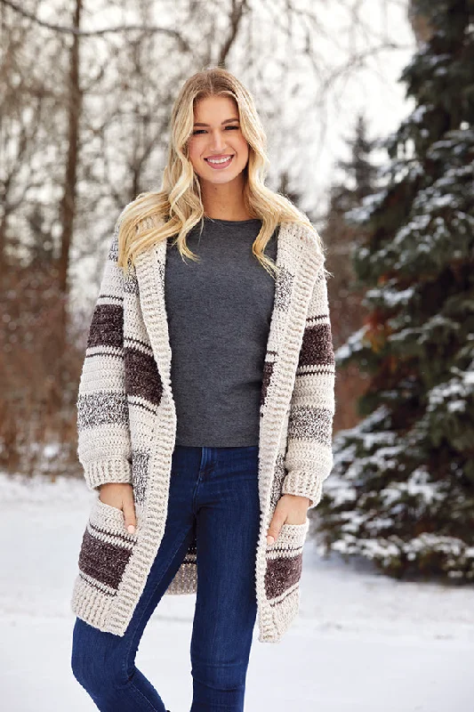 plus size women cardigan for comfortable layeringNaturally Stripes Cardigan