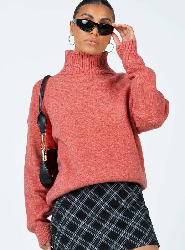 Mock Neck Women's Alpaca Wool Sweaters in Earth TonesOswin Turtleneck Sweater Orange Mock Neck Women's Alpaca Wool Sweaters in Earth TonesOswin Turtleneck Sweater Orange