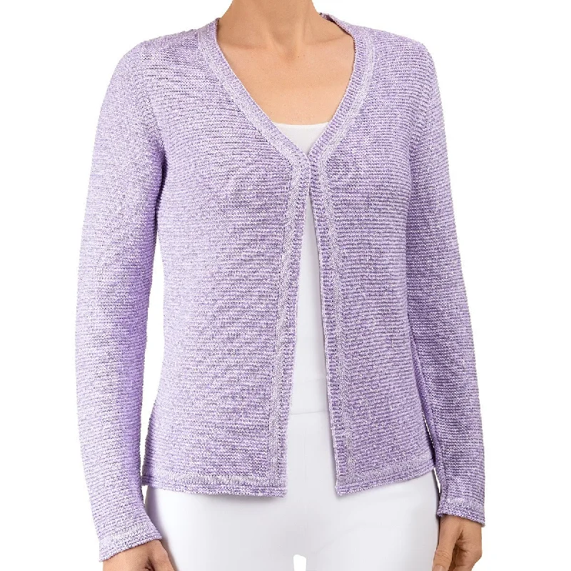 color block women cardigan with bold huesPailletami Cardigan in Lilac