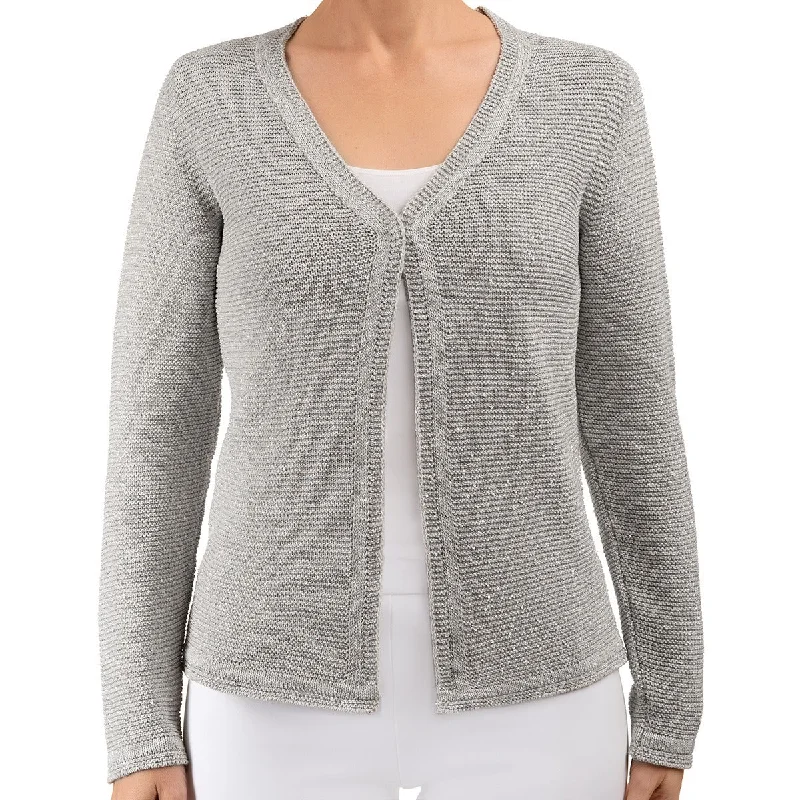 hooded women cardigan for added warmth and stylePailletami Cardigan in Silver