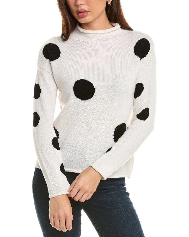 Split - Hem Women's Linen Blend Sweaters for Springphilosophy Funnel Neck Cashmere Sweater Split - Hem Women's Linen Blend Sweaters for Springphilosophy Funnel Neck Cashmere Sweater