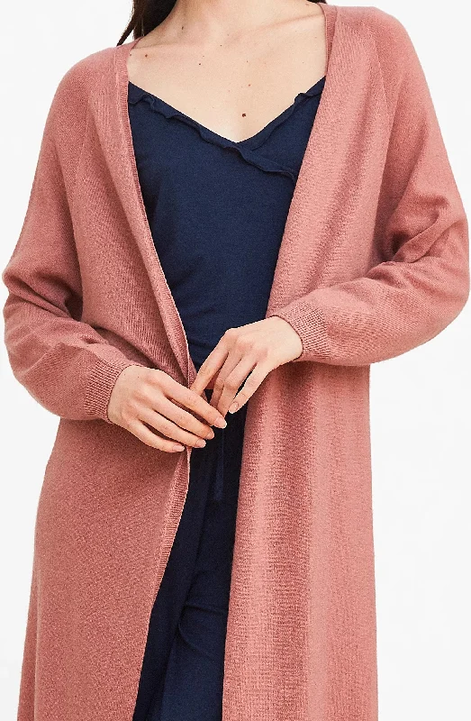 organic cotton women cardigan for an eco - friendly choicePink Cashmere Long Cardigan organic cotton women cardigan for an eco - friendly choicePink Cashmere Long Cardigan