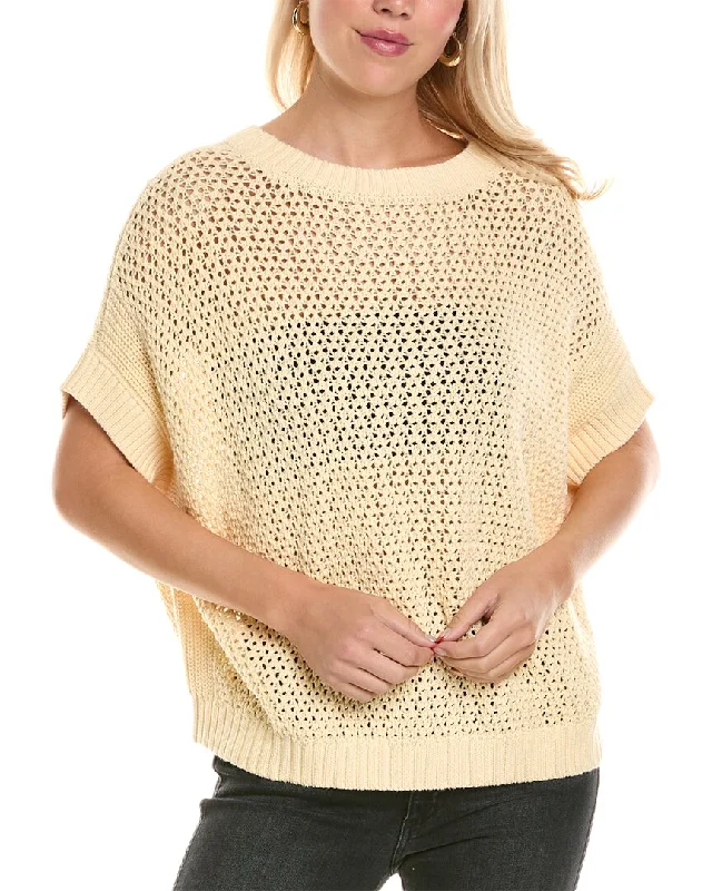 High - Low Hem Women's Cashmere - Blended SweatersPLANET Crochet Pullover
