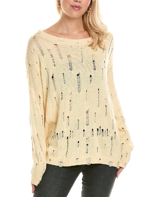 Boat Neck Women's Merino Wool Sweaters in Neutral ShadesPLANET Undone Sweater