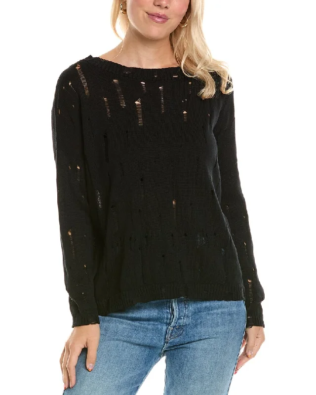 Plus Size Women's Belted Cable Knit SweatersPLANET Undone Sweater