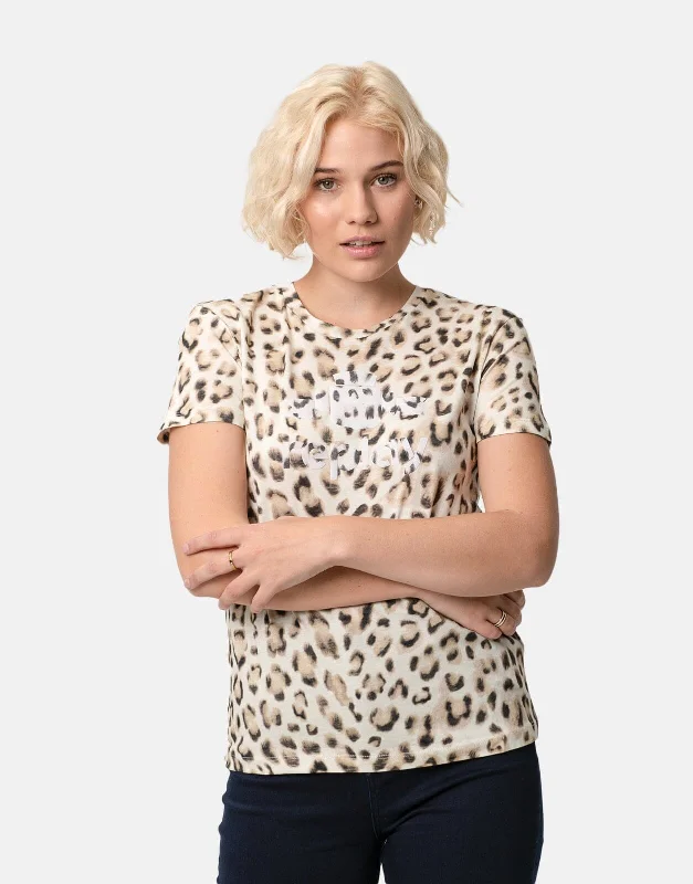 Sheer Women T Shirt for a Stylish and Alluring LookReplay Animalier Print T-Shirt