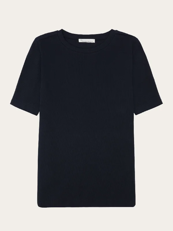 Long Sleeve Women T Shirt for Cooler WeatherRib t-shirt - Night Sky