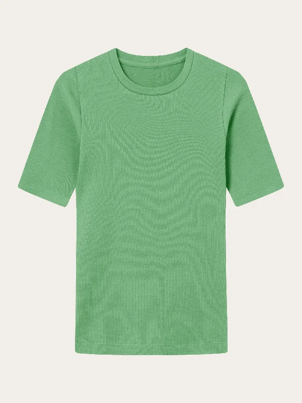 Moisture - Wicking Women T Shirt for Active LifestylesRib t-shirt - Shale Green