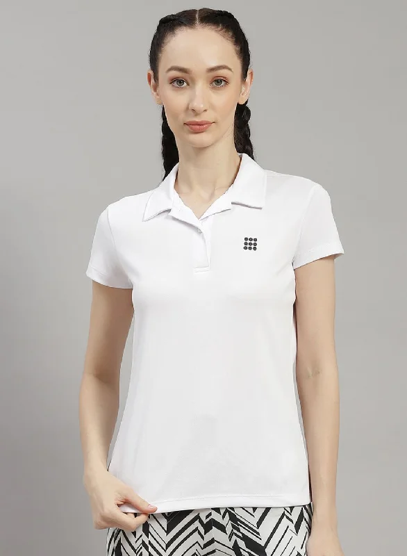 Organic Cotton Women T Shirt for Eco - Conscious WearersWomen White Solid T-Shirt