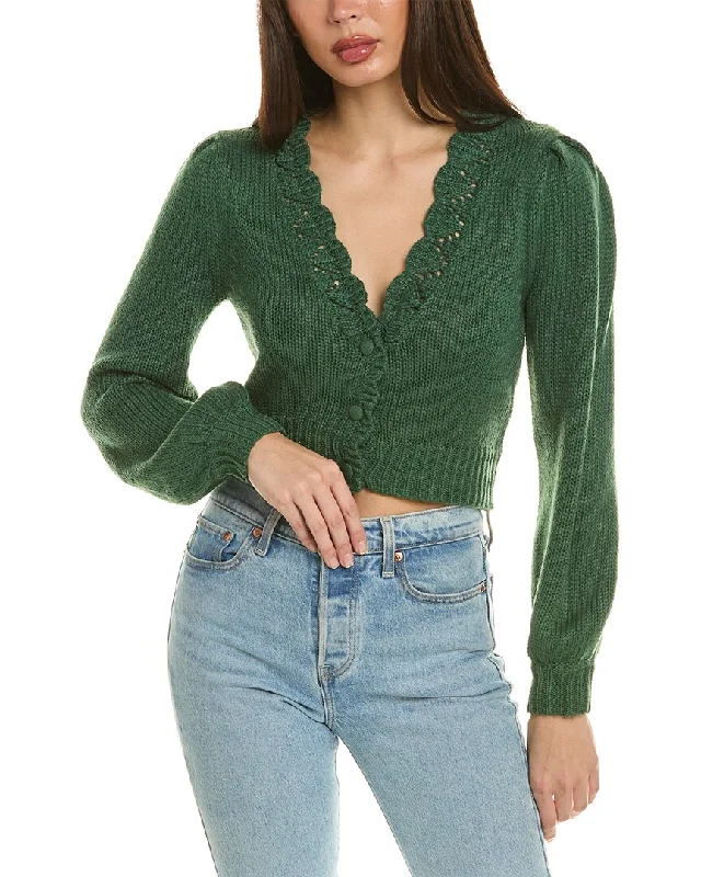cashmere blend women cardigan for a luxurious feelSaltwater Luxe Scalloped Cardigan