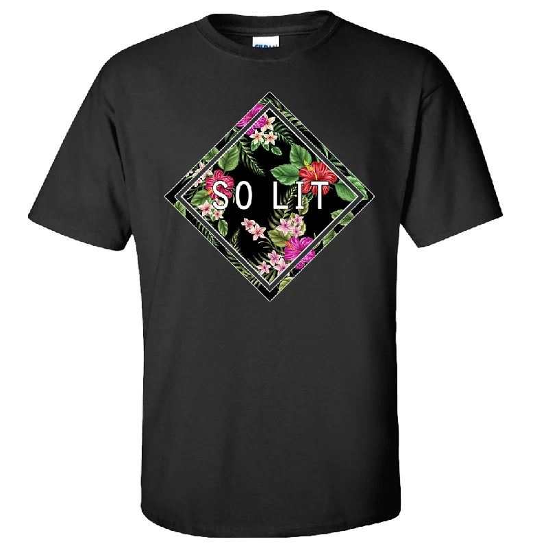 Floral Print Women T Shirt for a Feminine TouchSo Lit Diamond Asst Colors T-shirt/tee Floral Print Women T Shirt for a Feminine TouchSo Lit Diamond Asst Colors T-shirt/tee
