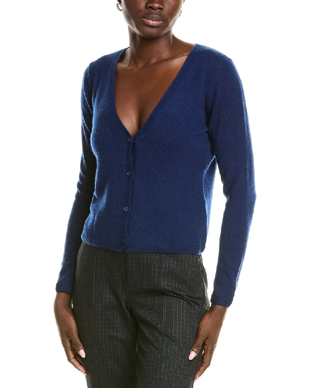 long length women cardigan with side slitssofiacashmere Modern V-Neck Cashmere Cardigan long length women cardigan with side slitssofiacashmere Modern V-Neck Cashmere Cardigan