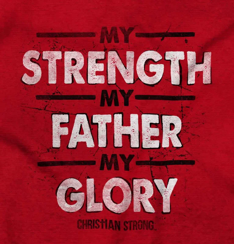Distressed Women T Shirt with a Laid - Back AestheticStrength Father Glory Junior Fit V-Neck T-Shirt Distressed Women T Shirt with a Laid - Back AestheticStrength Father Glory Junior Fit V-Neck T-Shirt