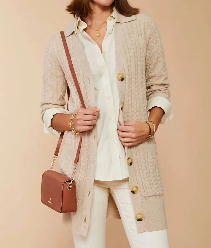 machine washable women cardigan for easy careToni Long Cardigan In Oatmeal Heather machine washable women cardigan for easy careToni Long Cardigan In Oatmeal Heather