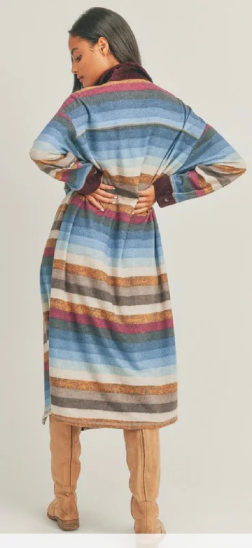 Plus Size Women's Embroidered Sweaters in Ethnic StylesTravis Shacket